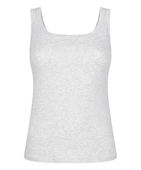 Singlet top z miękkiej bawełny, Szary
