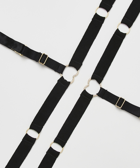 Private Suspender Cuffs, Czarny