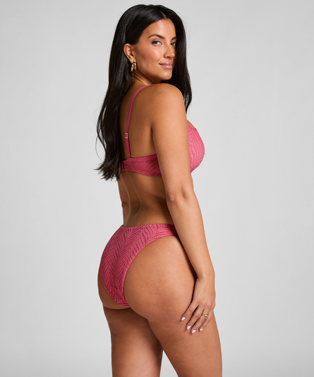 Usztywniany top bikini Lanai z fiszbinami, R&oacute;żowy