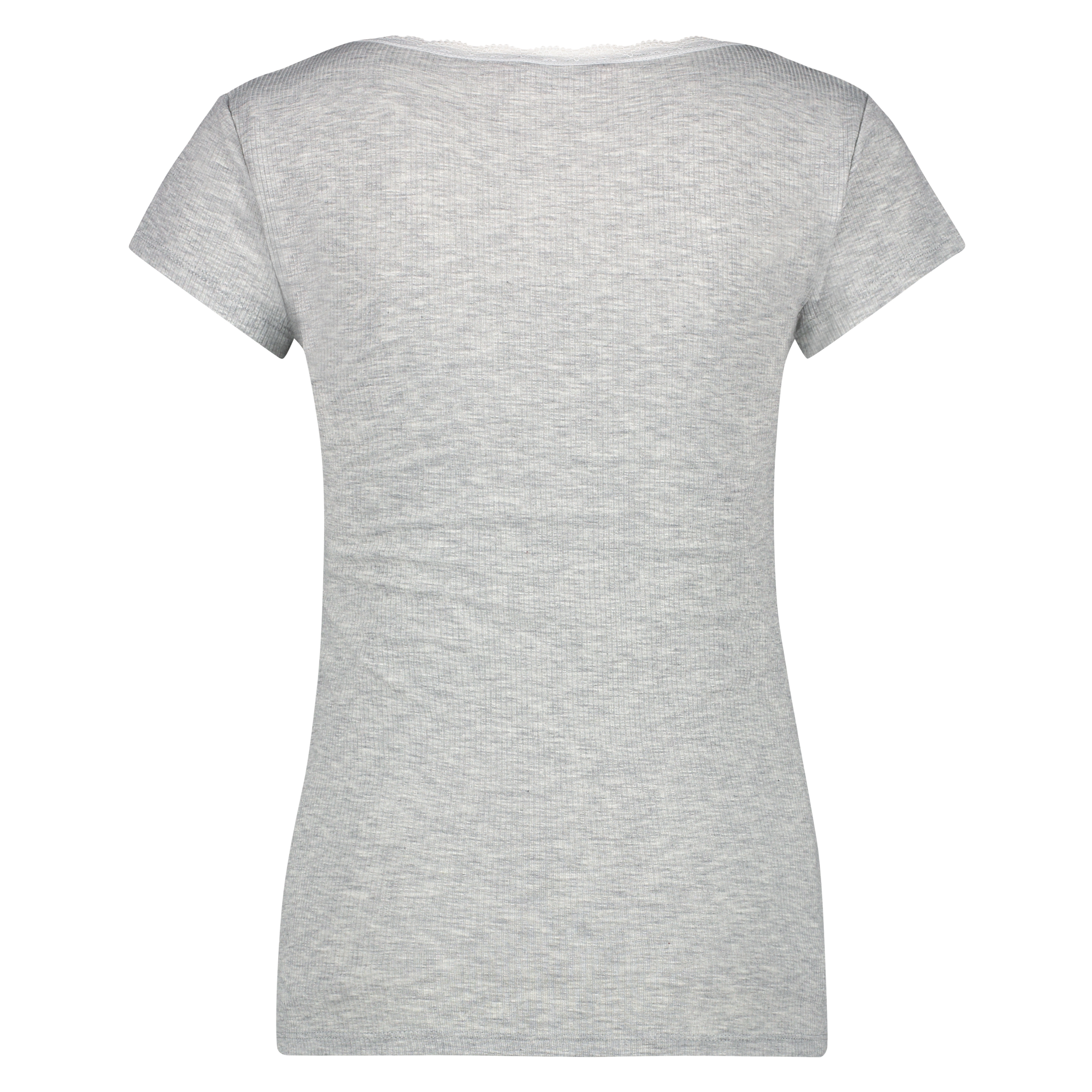 Top Rib V-Neck, Szary, main