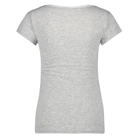Top Rib V-Neck, Szary