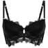 Zoe Padded Longline Underwired Bra, Czarny