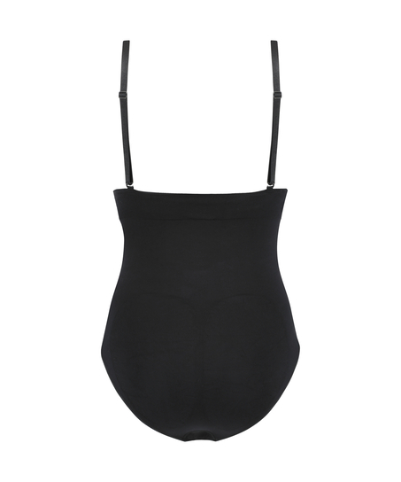 Bezszwowe, wzmacniające figi z wysokim stanem, Czarny