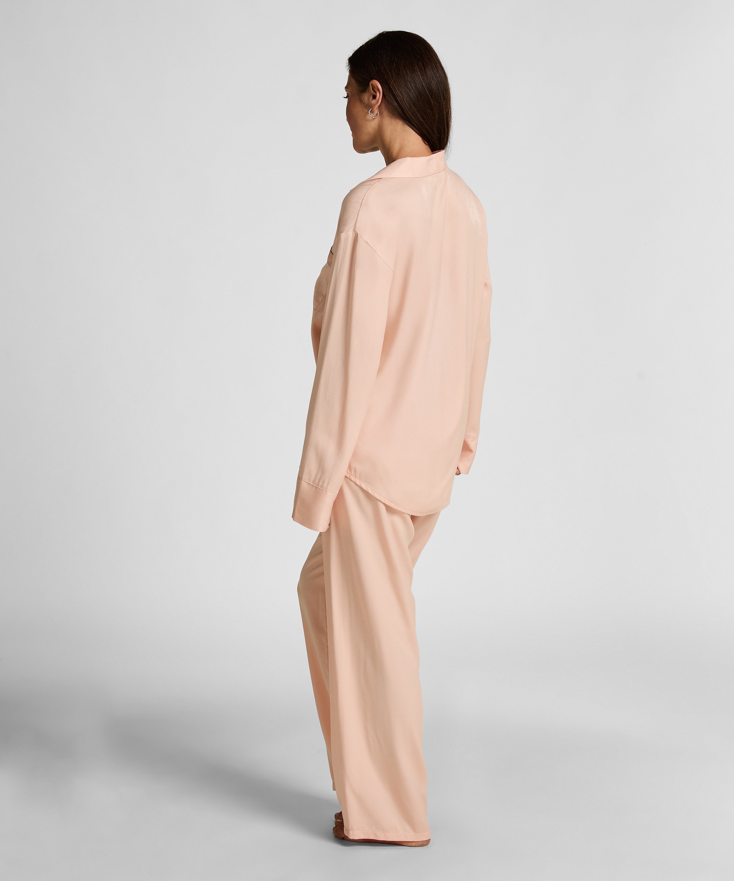 Spodnie z satyny, R&oacute;żowy, main