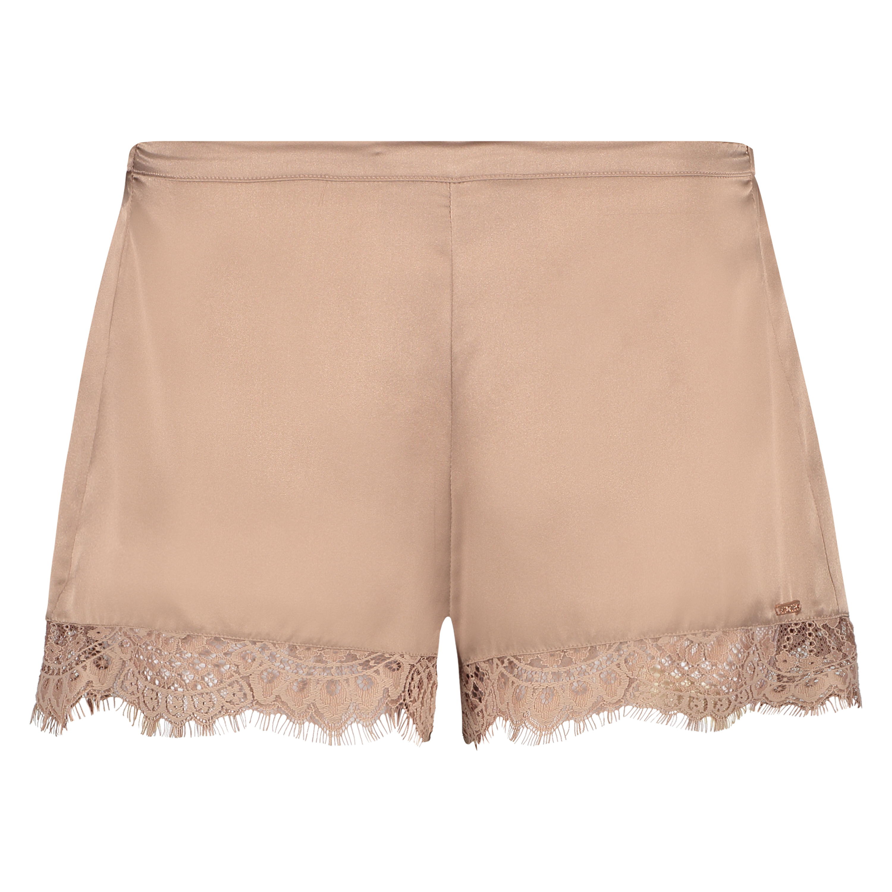 Scallop Lace silk pyjama shorts, Różowy, main