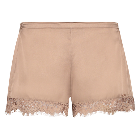 Scallop Lace silk pyjama shorts, Różowy