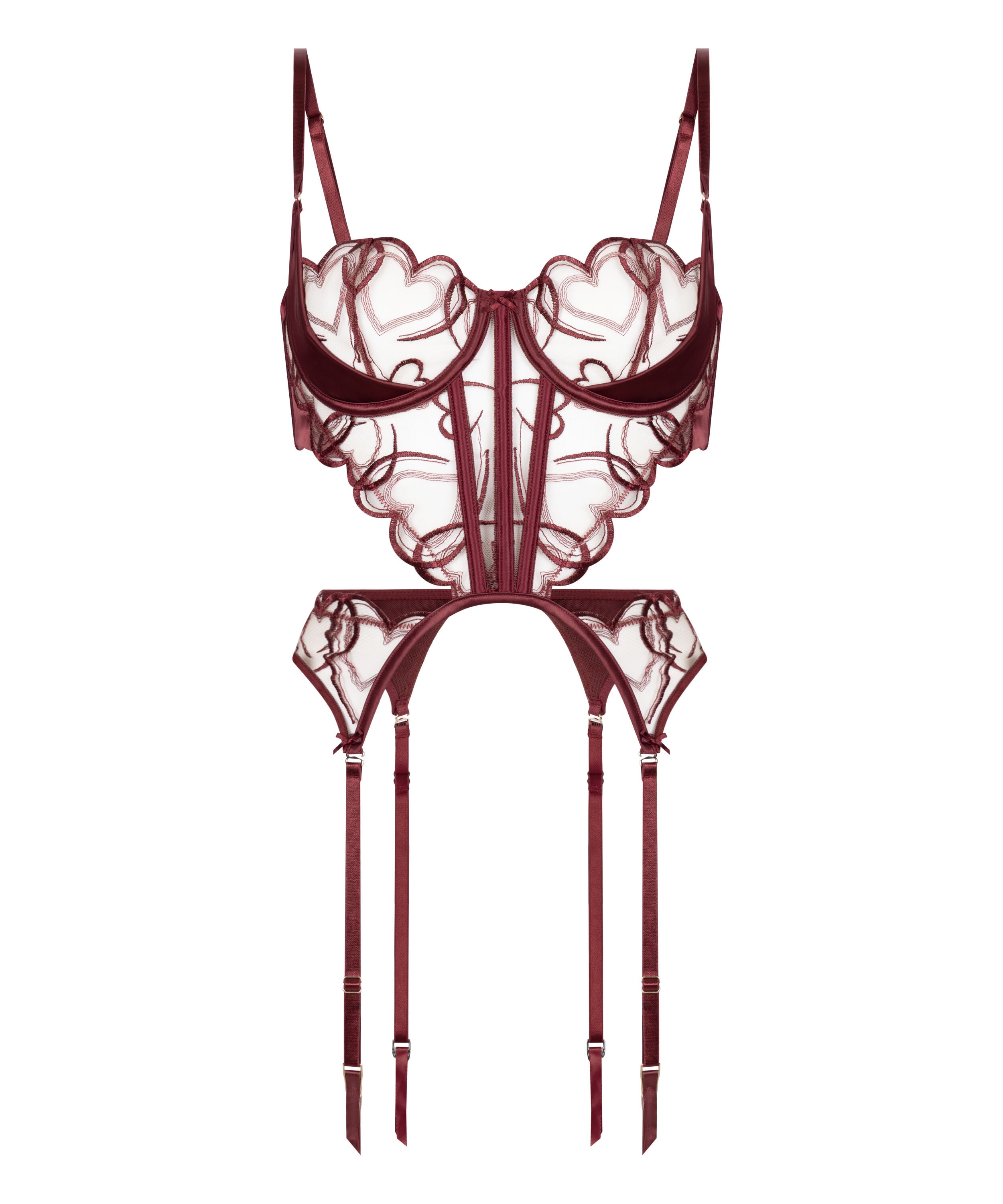 Gorset Olivia, Czerwony
