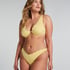 Majtki Bikini Wysoko Krojona Scallop, Ż&oacute;łty