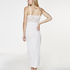 Long slip dress Modal lace, Biały