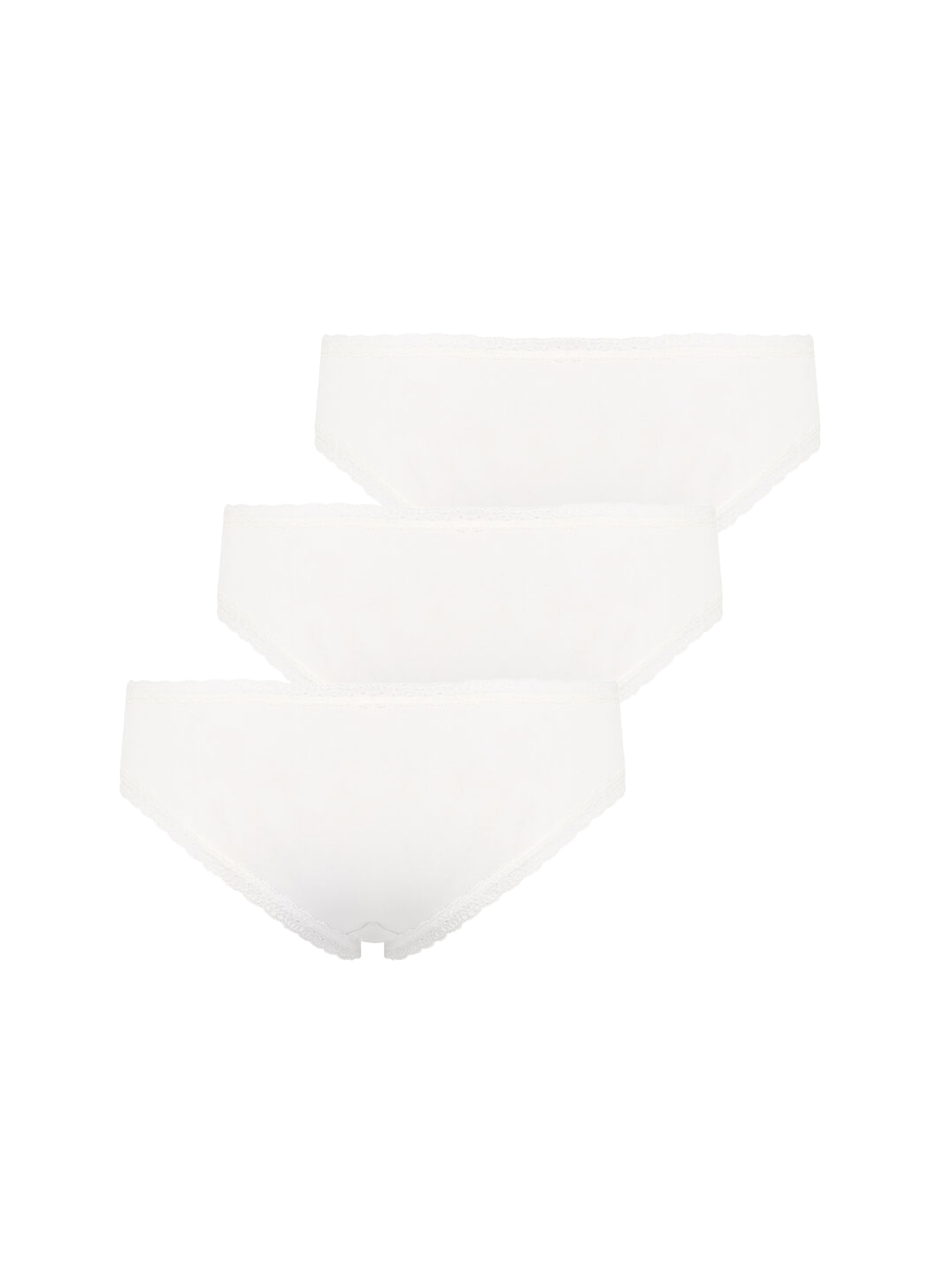 3 pary brazylian&oacute;w bawełnianych Georgia, Biały, main