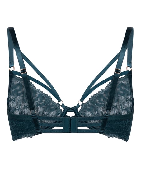 Nieusztywniany biustonosz z fiszbinami Amel, Niebieski