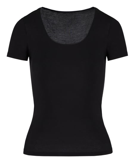 Basicowy Top z Kr&oacute;tkim Rękawem, Czarny