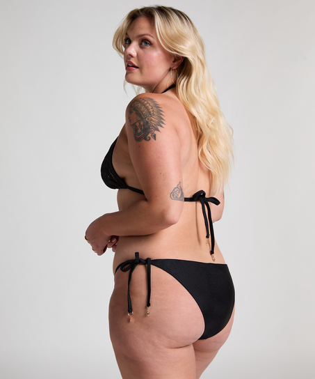 Figi od bikini Boho Cheeky, Czarny