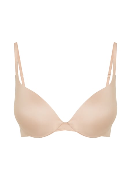 Usztywniony biustonosz push-up z fiszbinami Smooth, Beżowy