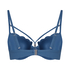 Usztywniany top bikini z fiszbinami Scallop, Niebieski