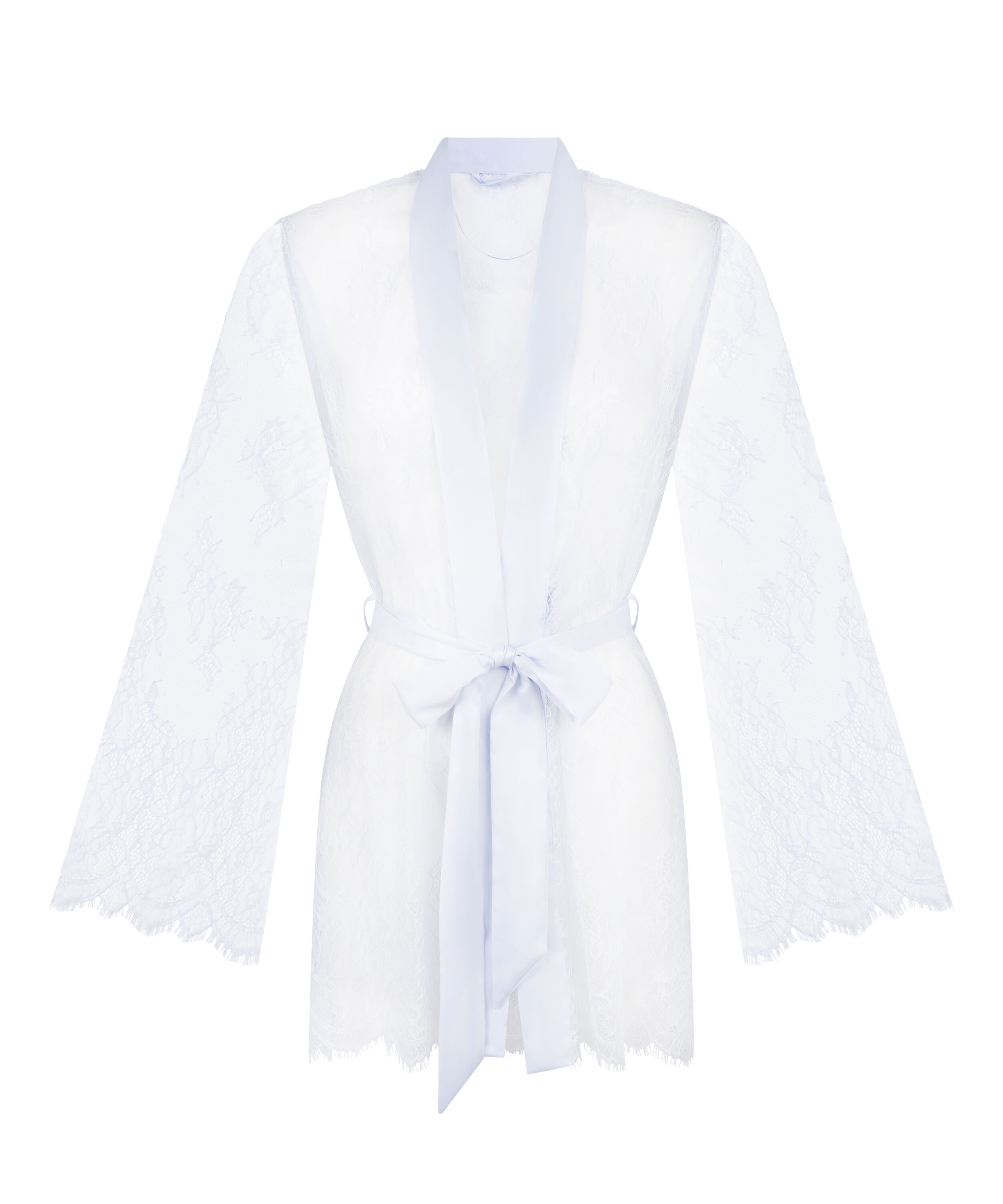 Kimono z Koronki &ndash; Allover Lace, Niebieski