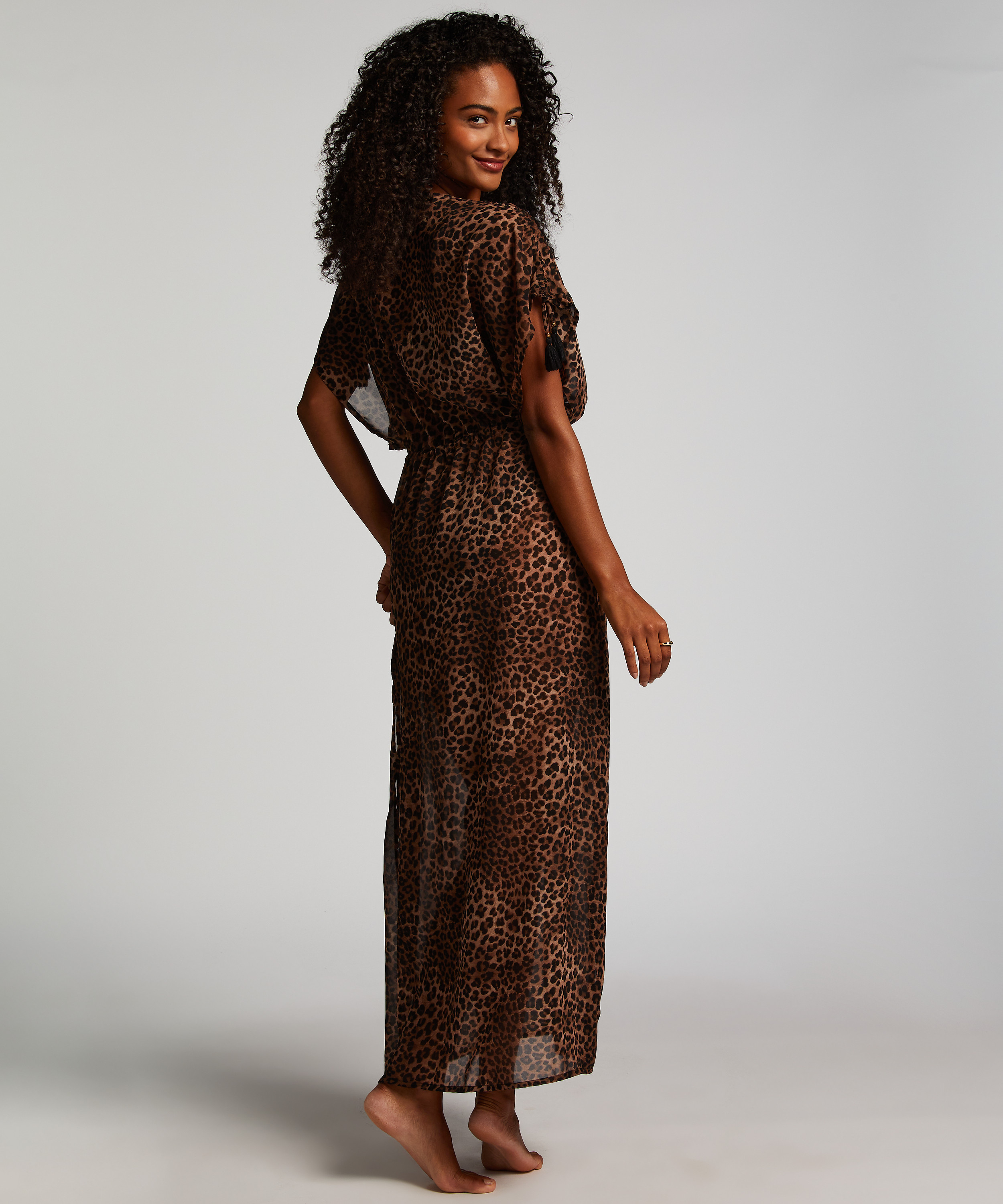 Przezroczyste kimono, Brązowy, main