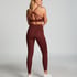Legginsy z wysokim stanem, Czerwony