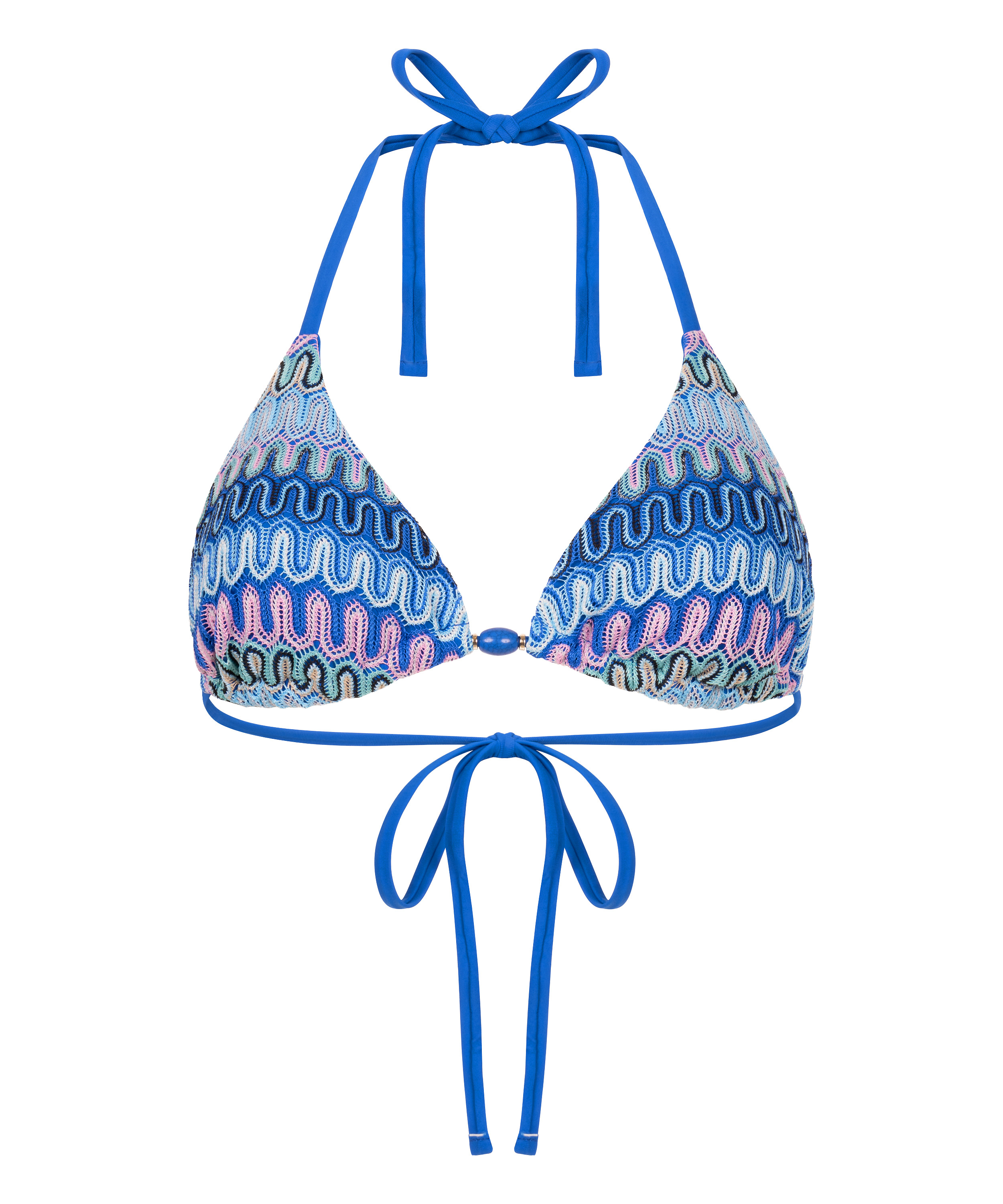 Tr&oacute;jkątny top od bikini Cali, Niebieski, main