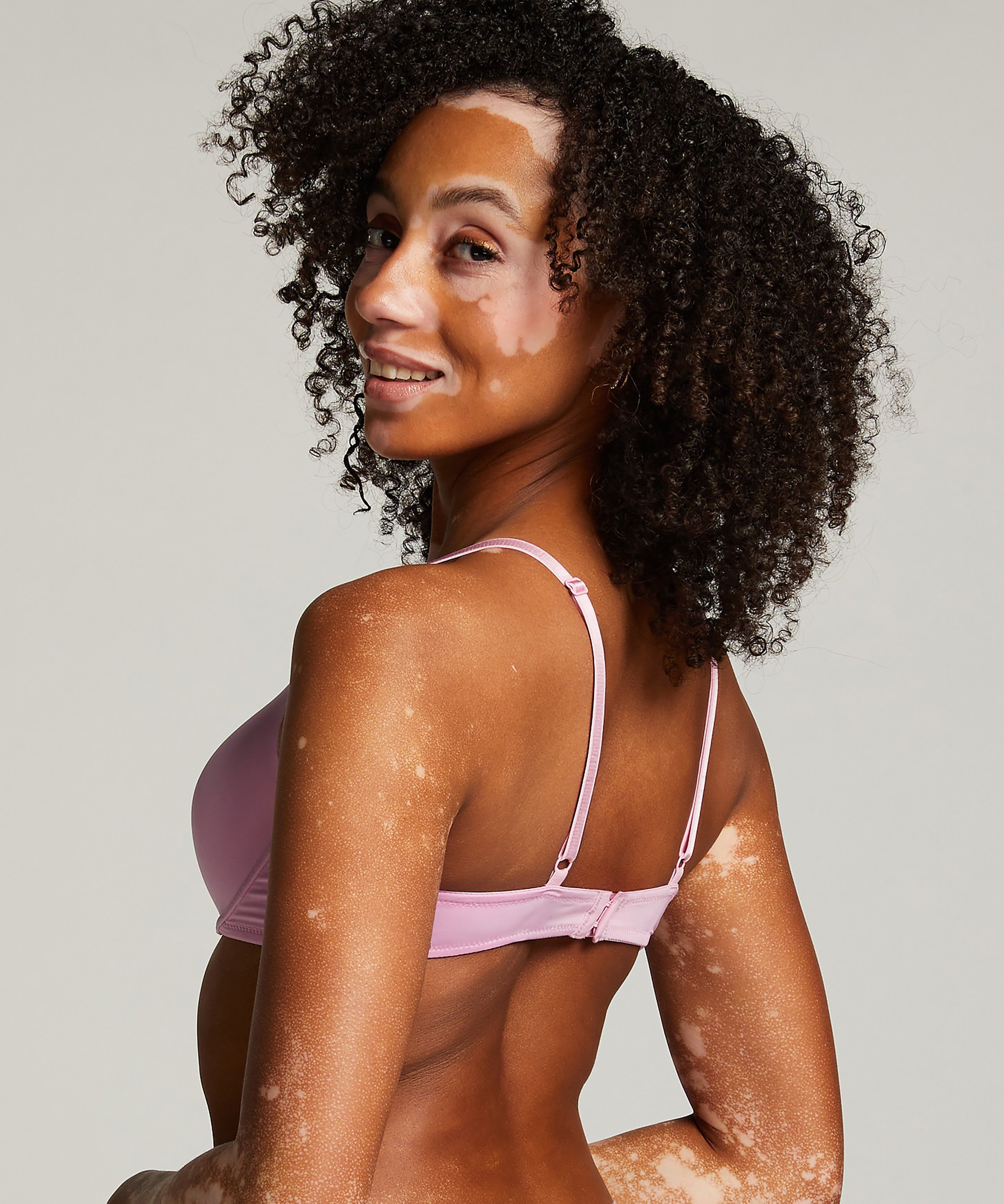 Biustonosz usztywniany z fiszbinami Plunge, R&oacute;żowy, main