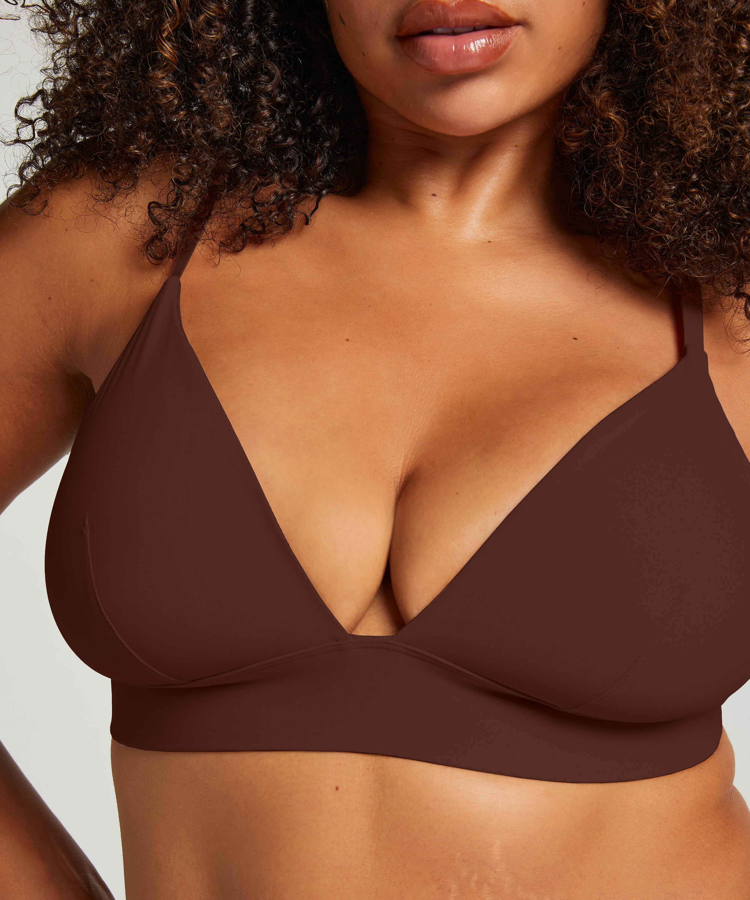 Tr&oacute;jkąt Bralette Smooth, Brązowy, main