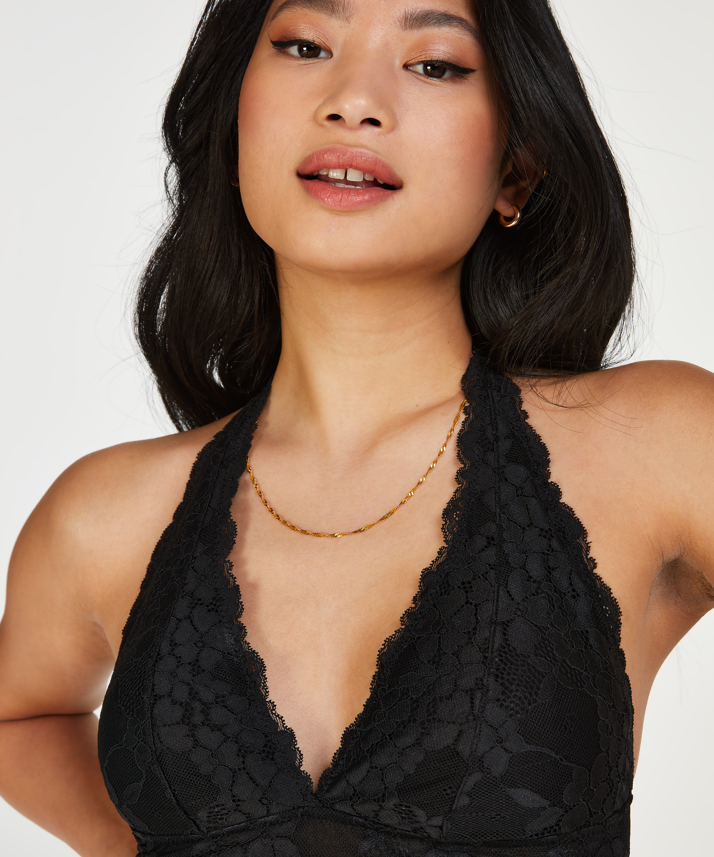 Usztywniona braletka halter Rosalyn, Czarny, main