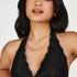 Usztywniona braletka halter Rosalyn, Czarny