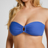 Luksusowy Top Bikini Bandeau z K&oacute;łkiem, Niebieski