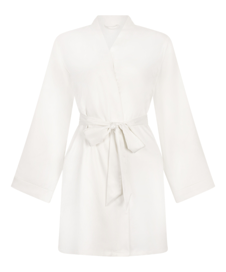 Kimono Ślubny Satynowy, Biały