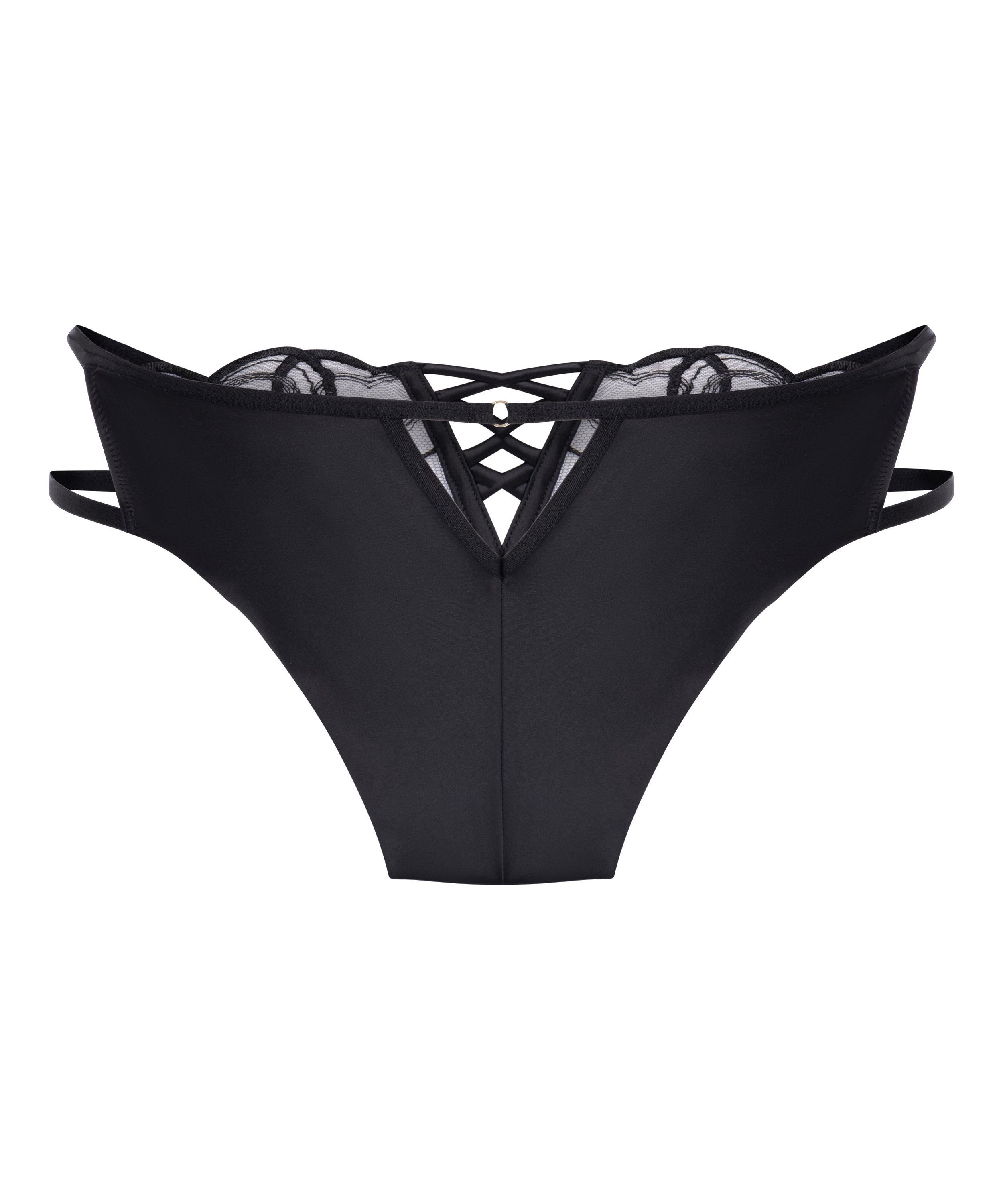 Wysoko wycięte brazyliany Olivia, Czarny, main