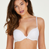 Usztywniony biustonosz maximizer z fiszbinami Bessie, Biały