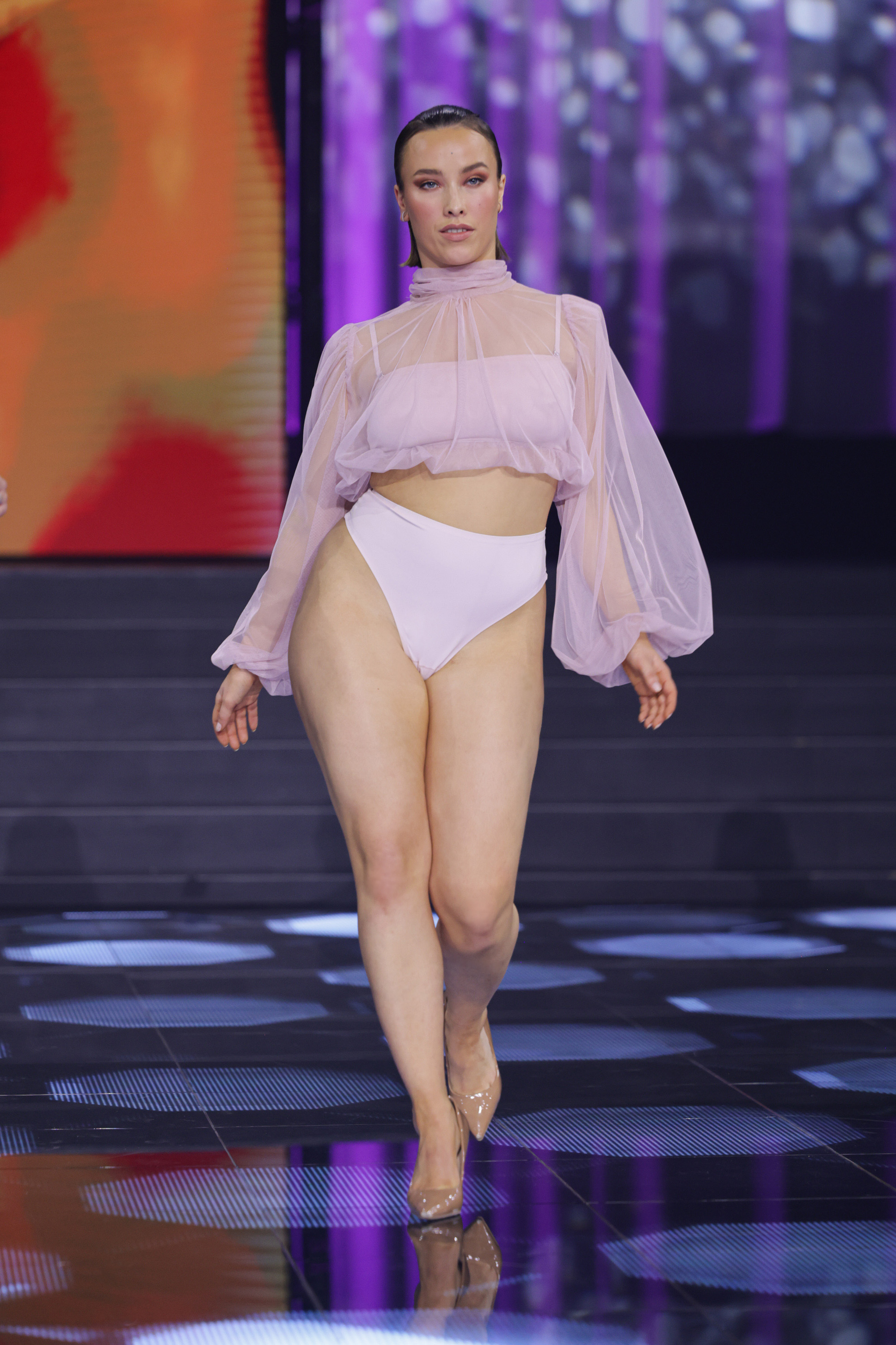 Bandeau Bralette Smooth, Różowy, main