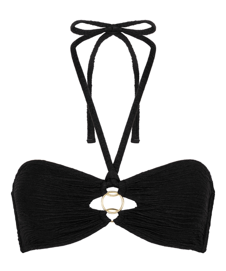 Top od bikini Bandeau Bahamas, Czarny