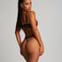 Body z otwartym krokiem Ginger Private, Czarny