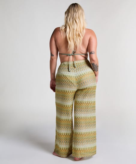 Szydełkowe spodnie Cali, Zielony