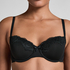 Biustonosz usztywniany z fiszbinami Secret Lace, Czarny