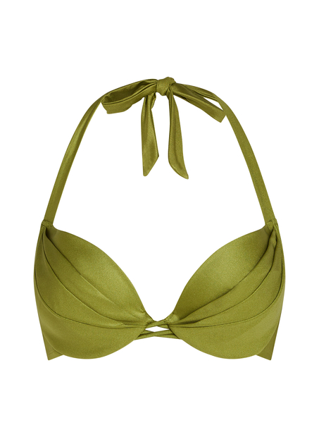 Top od bikini Holbox, Zielony