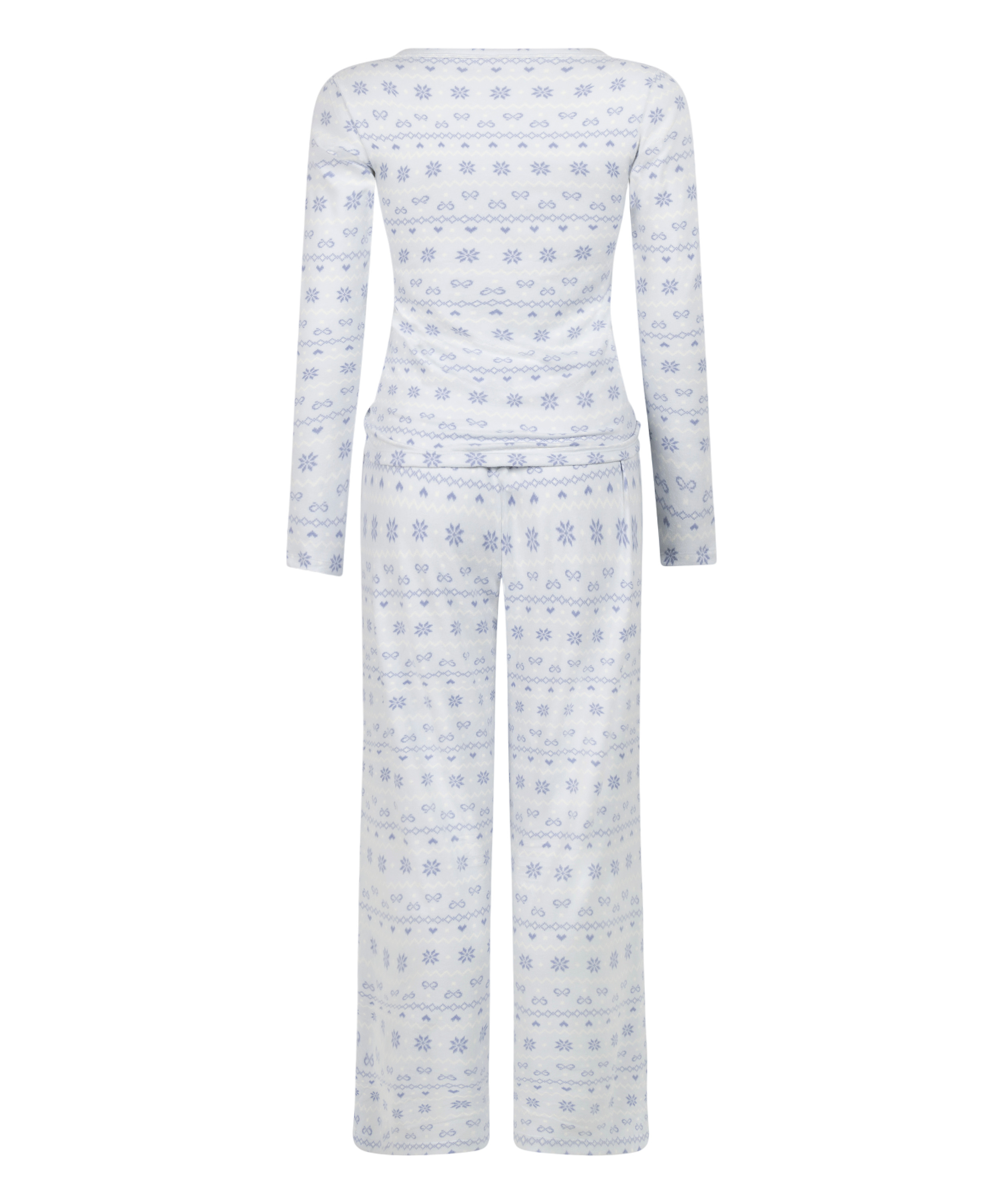 Dżersejowy zestaw piżamowy Fairisle, Niebieski, main