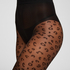 Rajstopy 15 Denier Leopard, Czarny