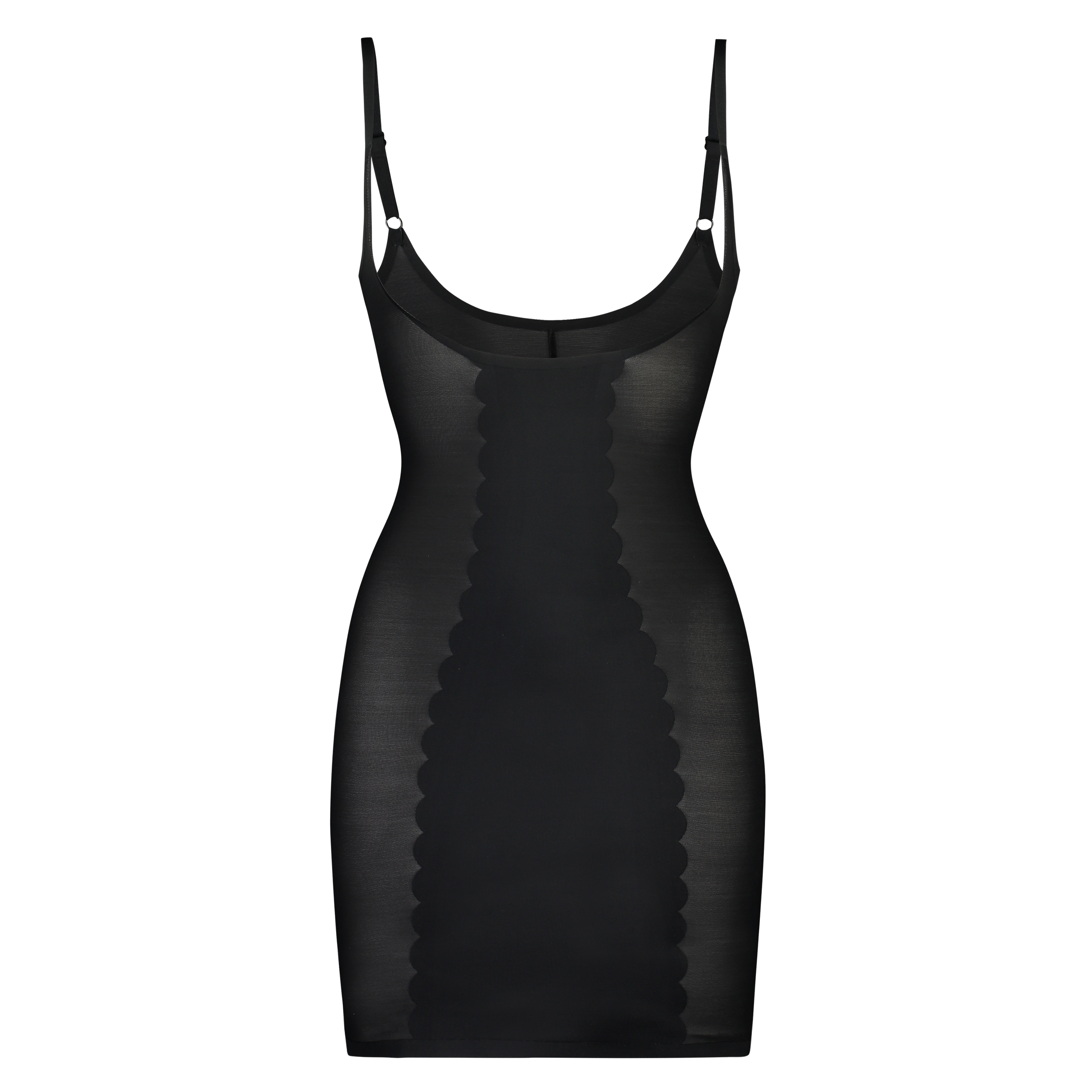 Sculpting scallop dress - Level 3, Czarny, main