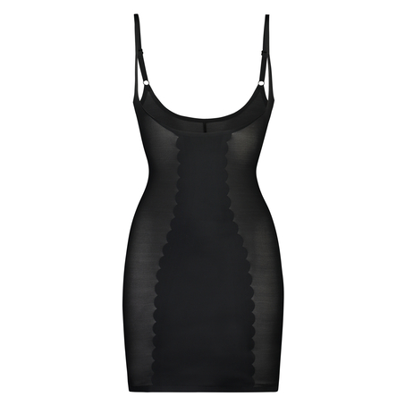 Sculpting scallop dress - Level 3, Czarny
