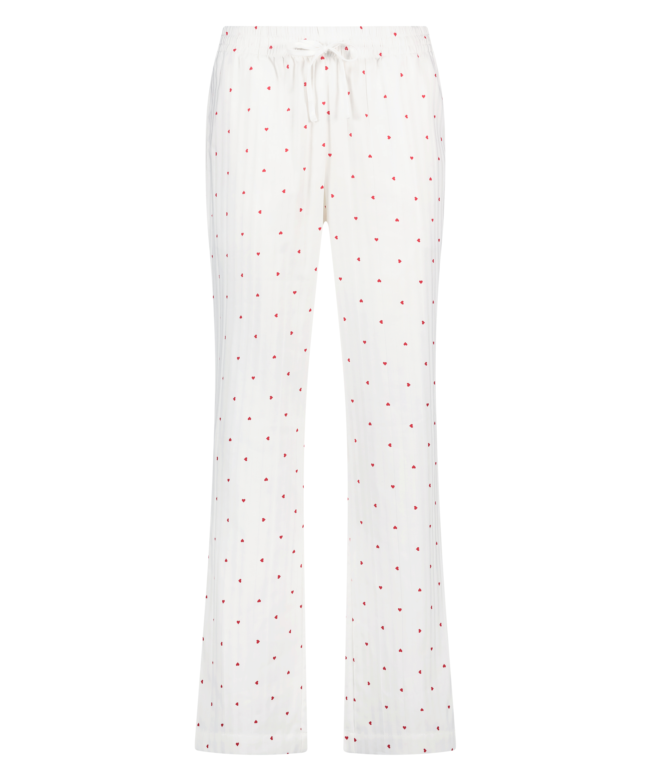 Jacquard Hearts Petite Dżersejowe spodnie, Biały, main