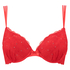 Padded underwired push-up bra Candy, Czerwony