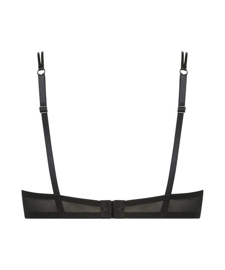 Usztywniony biustonosz maximizer z fiszbinami Bliss, Czarny