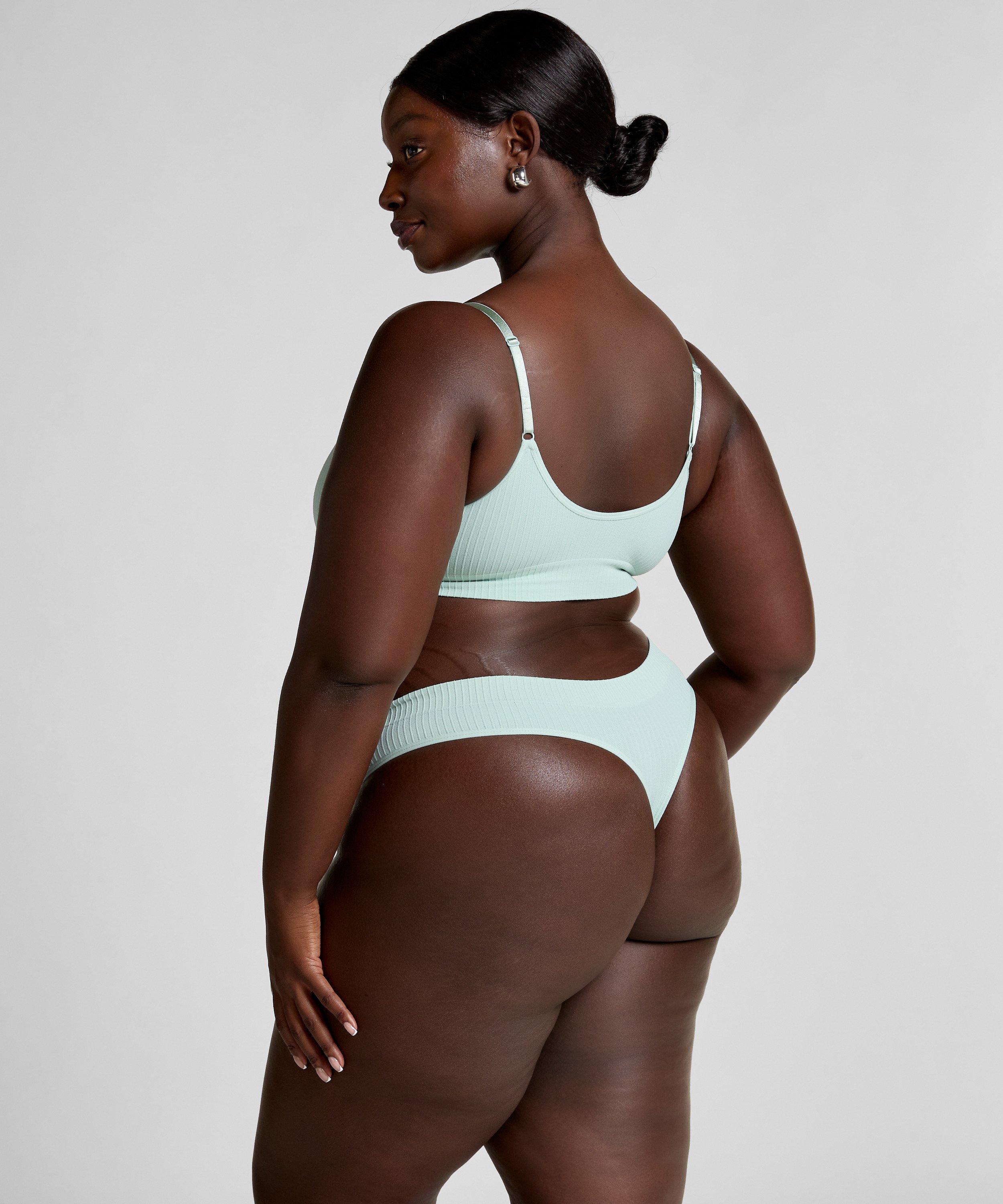 Wysoko wycięte stringi Dianne, Zielony, main