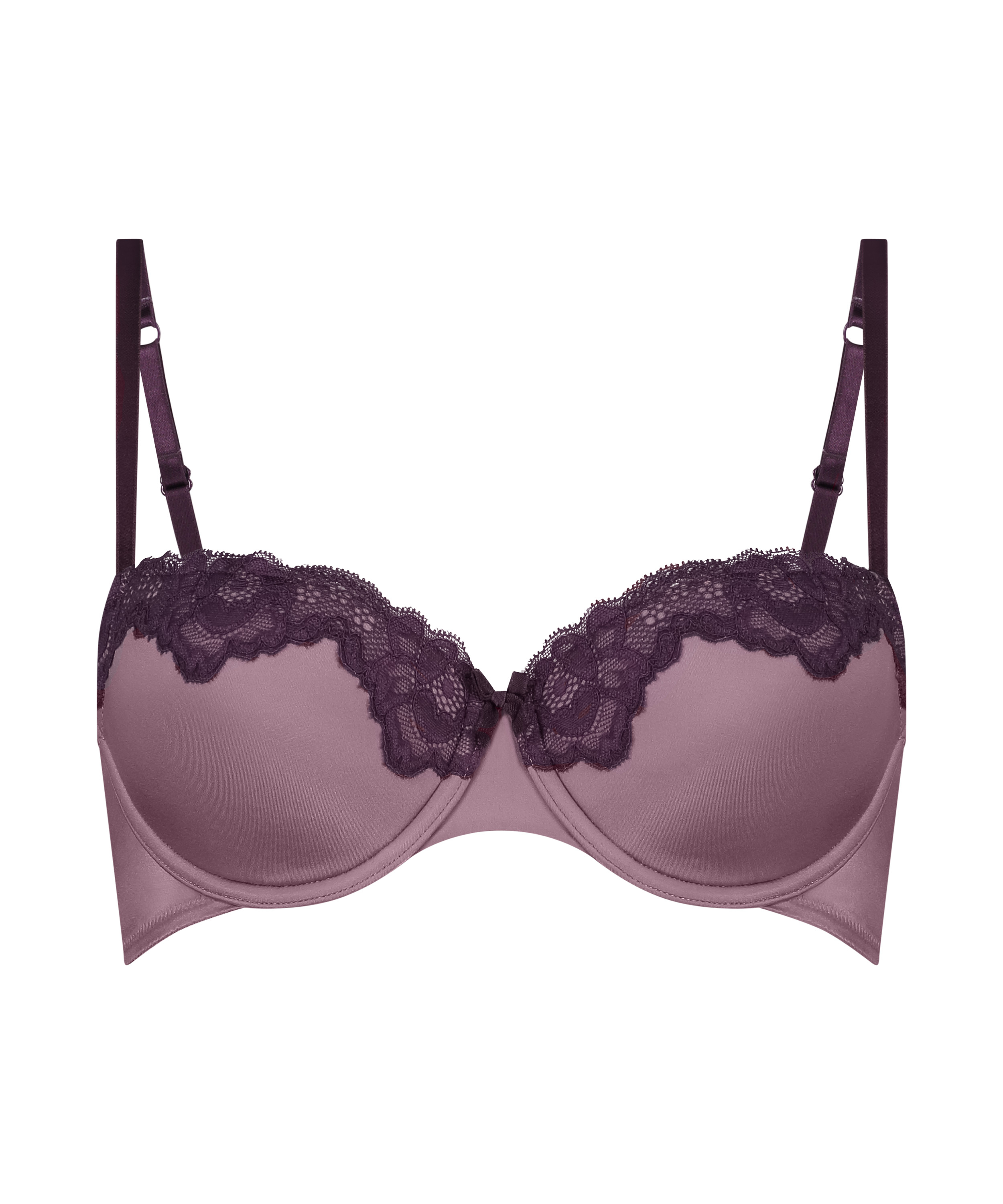Biustonosz usztywniany z fiszbinami Lace & Shine, Fioletowy, main