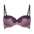 Biustonosz usztywniany z fiszbinami Lace & Shine, Fioletowy