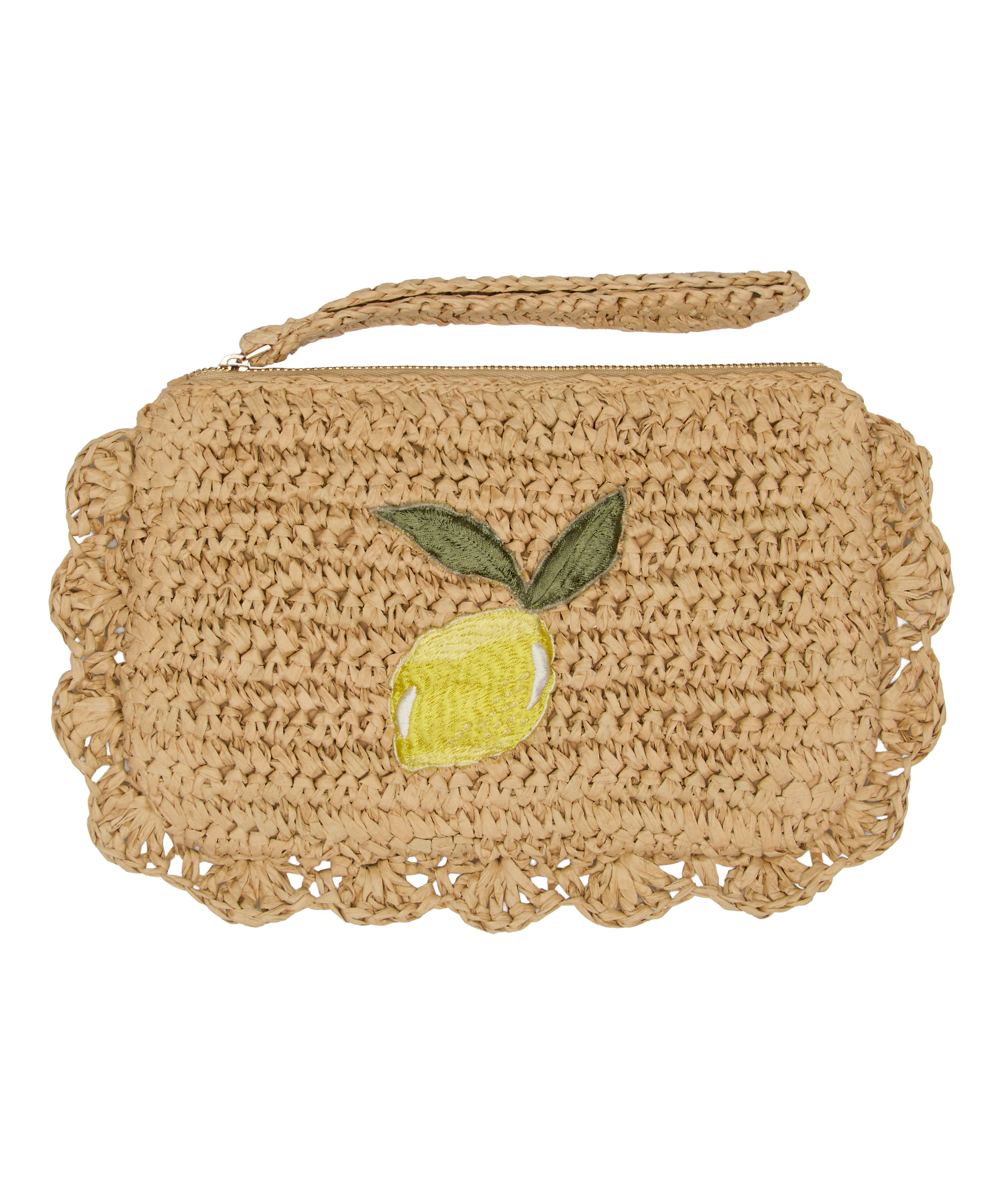Clutch Rafia, Beżowy, main