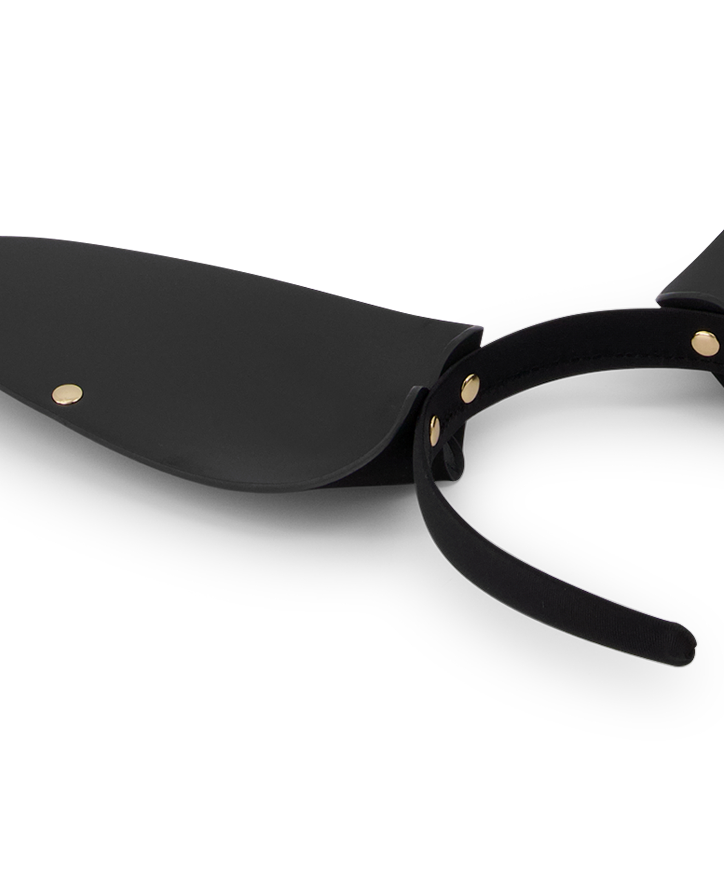 Opaska ze sztucznej sk&oacute;ry Bunny, Czarny, main