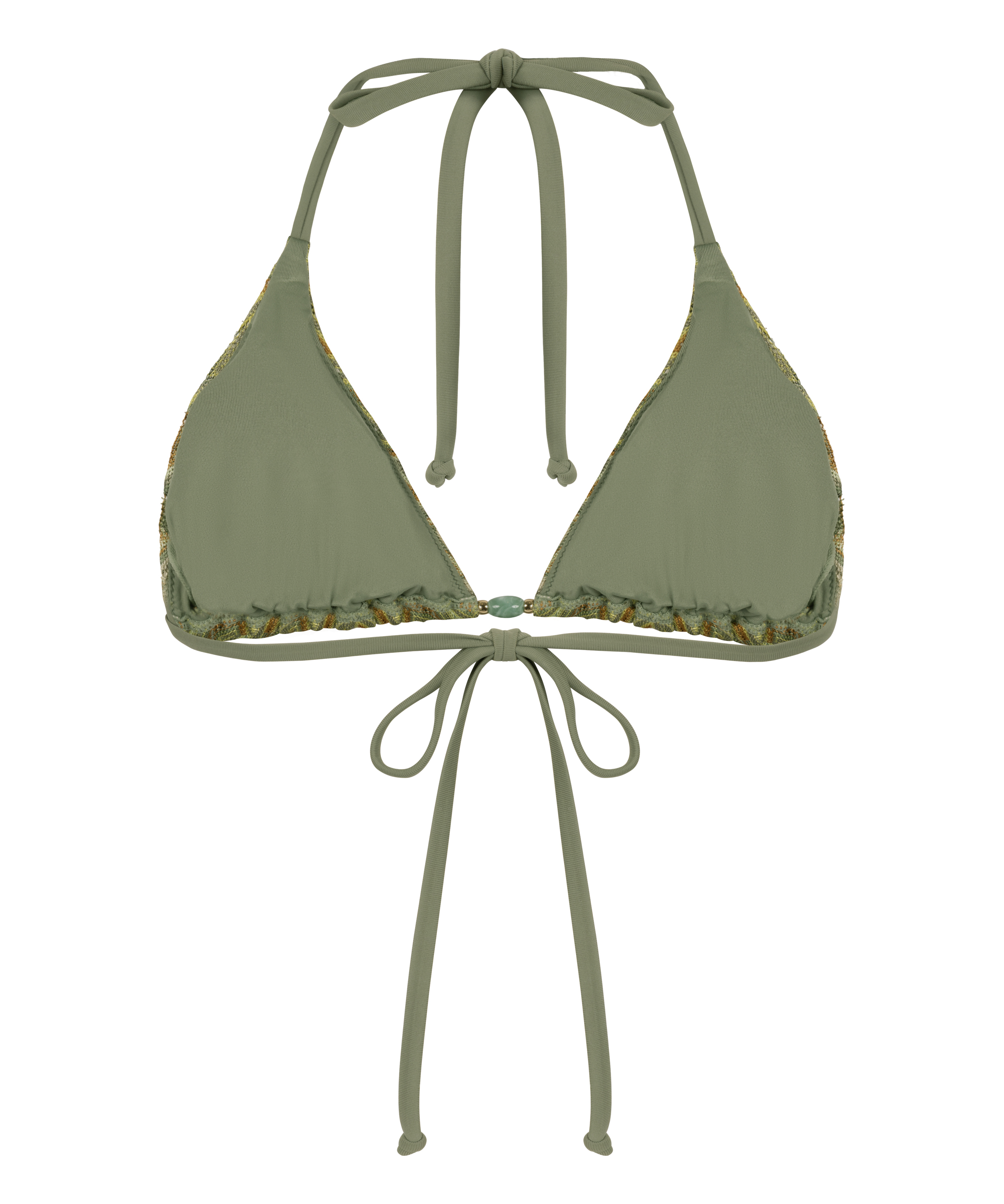 Tr&oacute;jkątny top od bikini Cali, Zielony, main